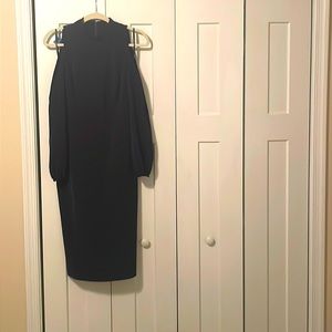 Navy blue, peekaboo shoulder, dress